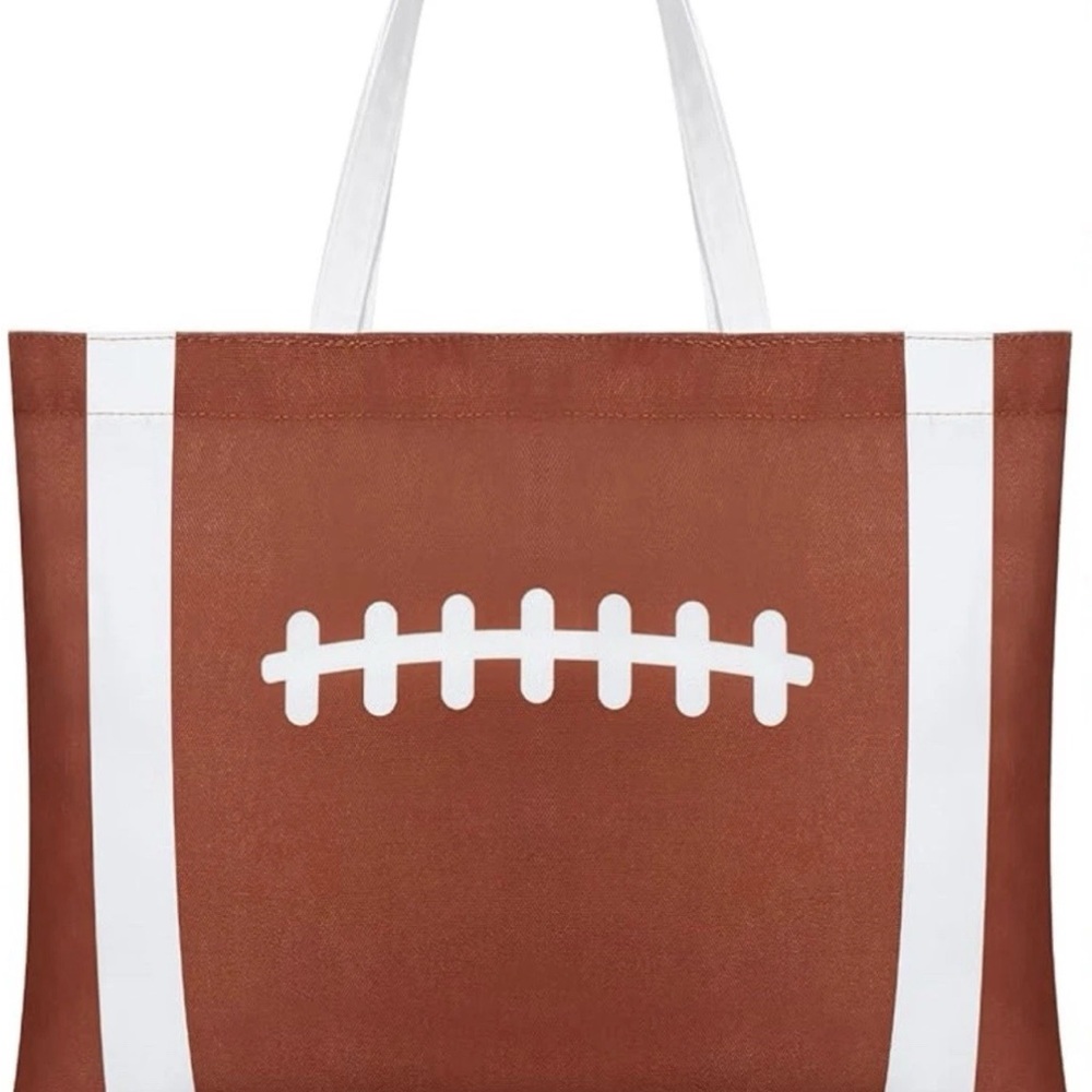 Football Sports Tote Bag for Moms Or Any Fan, Great For Games/ Snacks. Washable